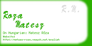 roza matesz business card